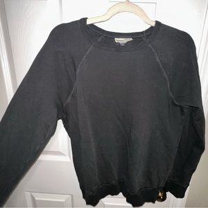 Gray Basic Crew Neck Long Sleeve